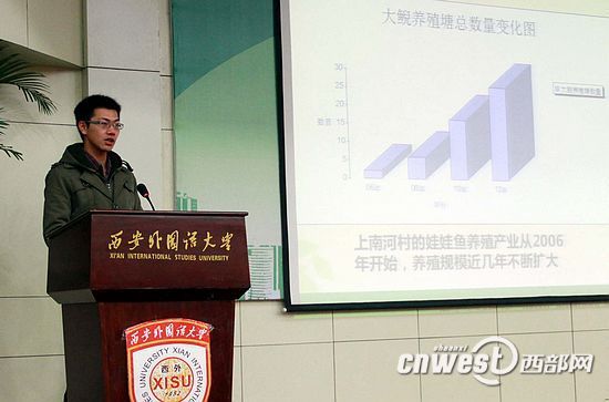 西工大“绿色行”队长陈南树做项目展示